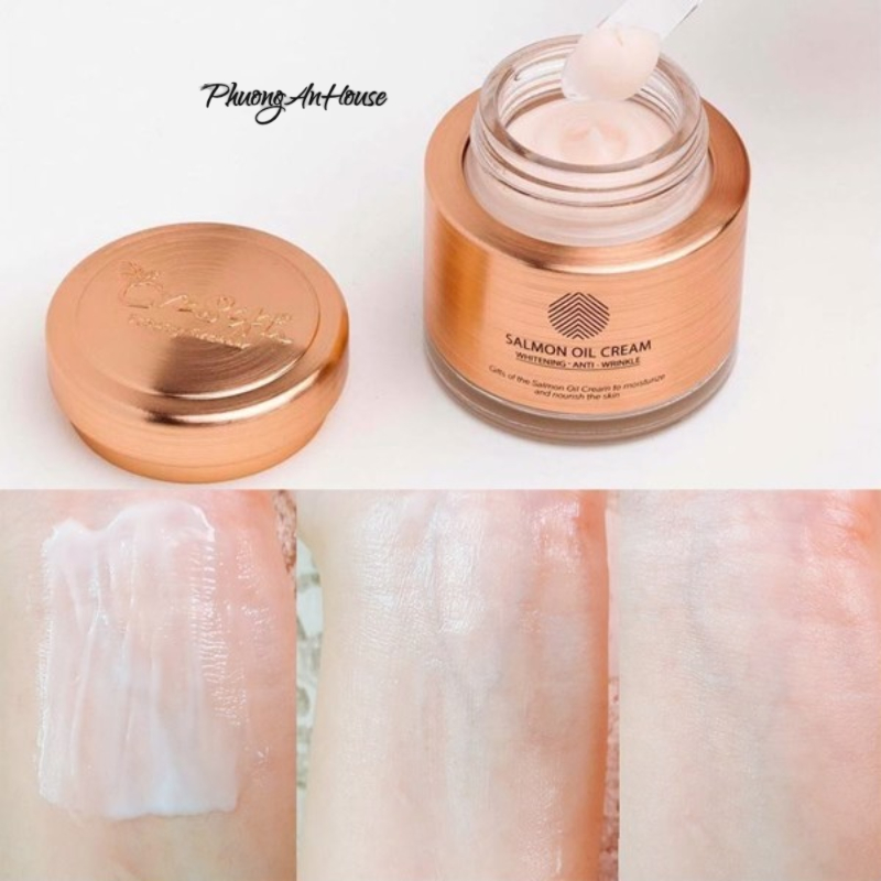 Kem dưỡng da cá hồi Cre8skin Salmon Oil Cream giúp da trắng sáng mịn màng Hàn Quốc 80g - PHUONGANHOU