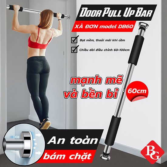 Ảnh -BG-Xà đơn treo tường gắn cửa độ dài tùy chỉnh cao cấp tập thể dục tại nhà 1