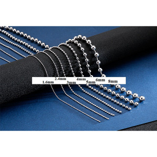 Vòng cổ titan chuỗi bi tròn ball chain cực chất không gỉ có nhiều size