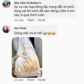 Bông tẩy trang Pháp Le Soin 500m có mã QR chính hãng