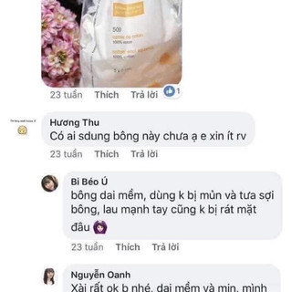 Bông tẩy trang Pháp Le Soin 500m có mã QR chính hãng