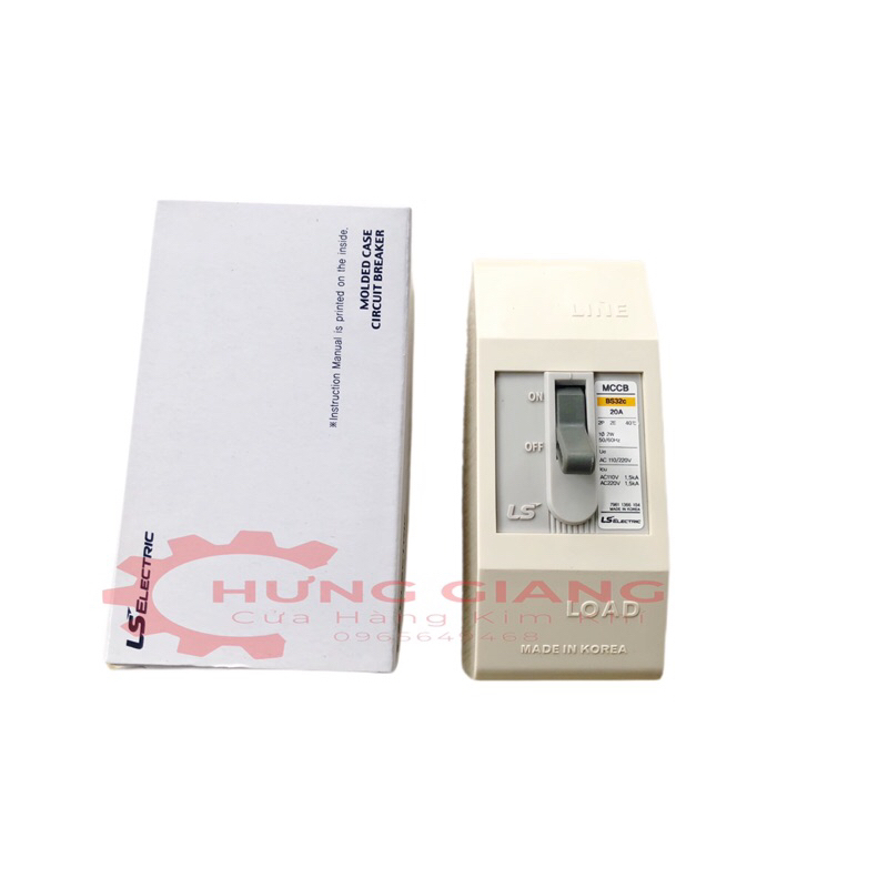 Aptomat 2 CỰC LS CHÍNH HÃNG 15A 20A 30A lắp nổi CÓ VỎ