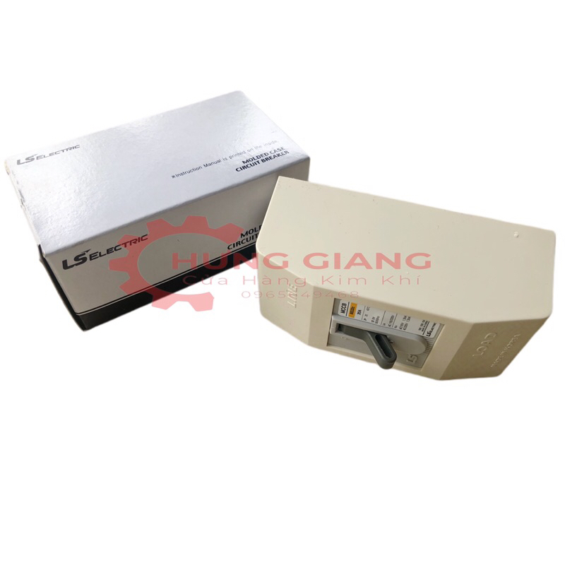 Aptomat 2 CỰC LS CHÍNH HÃNG 15A 20A 30A lắp nổi CÓ VỎ