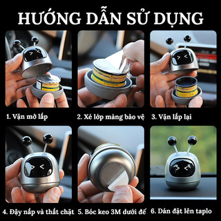 Sáp Thơm Ô Tô ROBOT Để Taplo Trang Trí Khử Mùi Nội Thất Xe Hơi VERSION 5