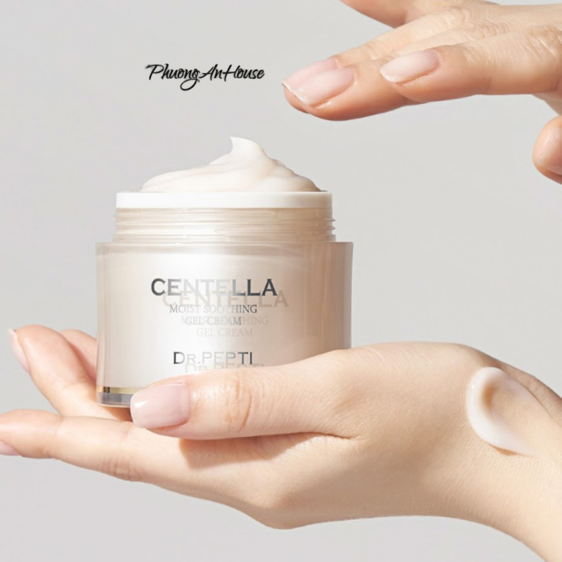 Kem dưỡng ẩm chiết xuất rau má Dr.Pepti Centella Moist Soothing Gel Cream 70ML - PHUONGANHOUSE