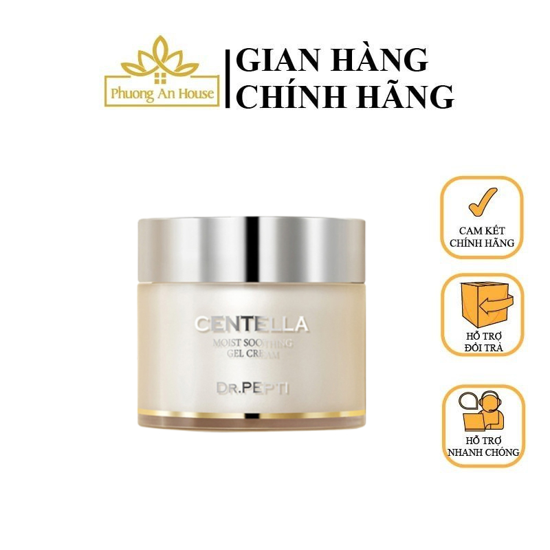 Kem dưỡng ẩm chiết xuất rau má Dr.Pepti Centella Moist Soothing Gel Cream 70ML - PHUONGANHOUSE