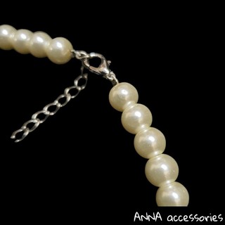 Bộ vòng cổ khuyên tai ngọc trai nhân tạo loại đẹp nặng ANNA accessories