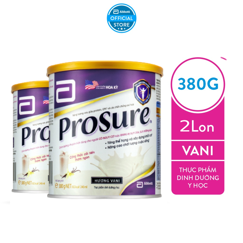 Ảnh Combo 2 Sữa bột dành cho người bị ung thư Prosure Abbott 380g/lon 1