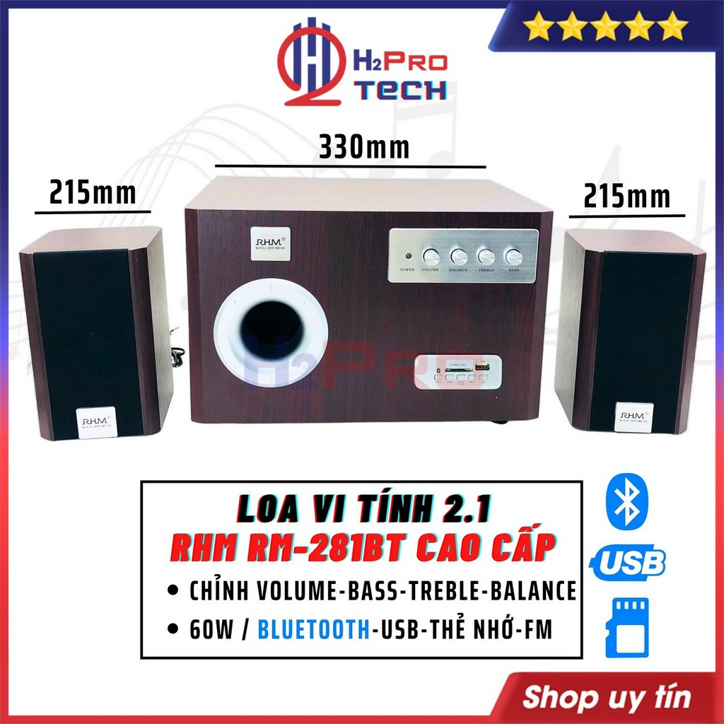 Loa Vi Tính Bluetooth RHM Rm-281Bt 2.1 Loa Máy Tính Để Bàn Công Suất ...