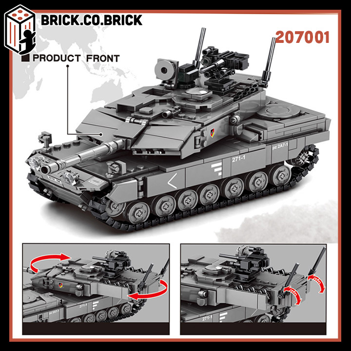 Đồ chơi Lắp ráp Xe Tăng Quân Sự Hạng Nặng Mô hình Military Tank Leopard ...