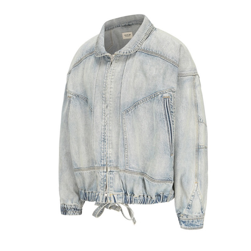 ⚡️[ORDER]⚡️Áo Khoác Fear Of God 6Th- Fear of God Denim Track Jacket/ Áo Bò  Fear Of God