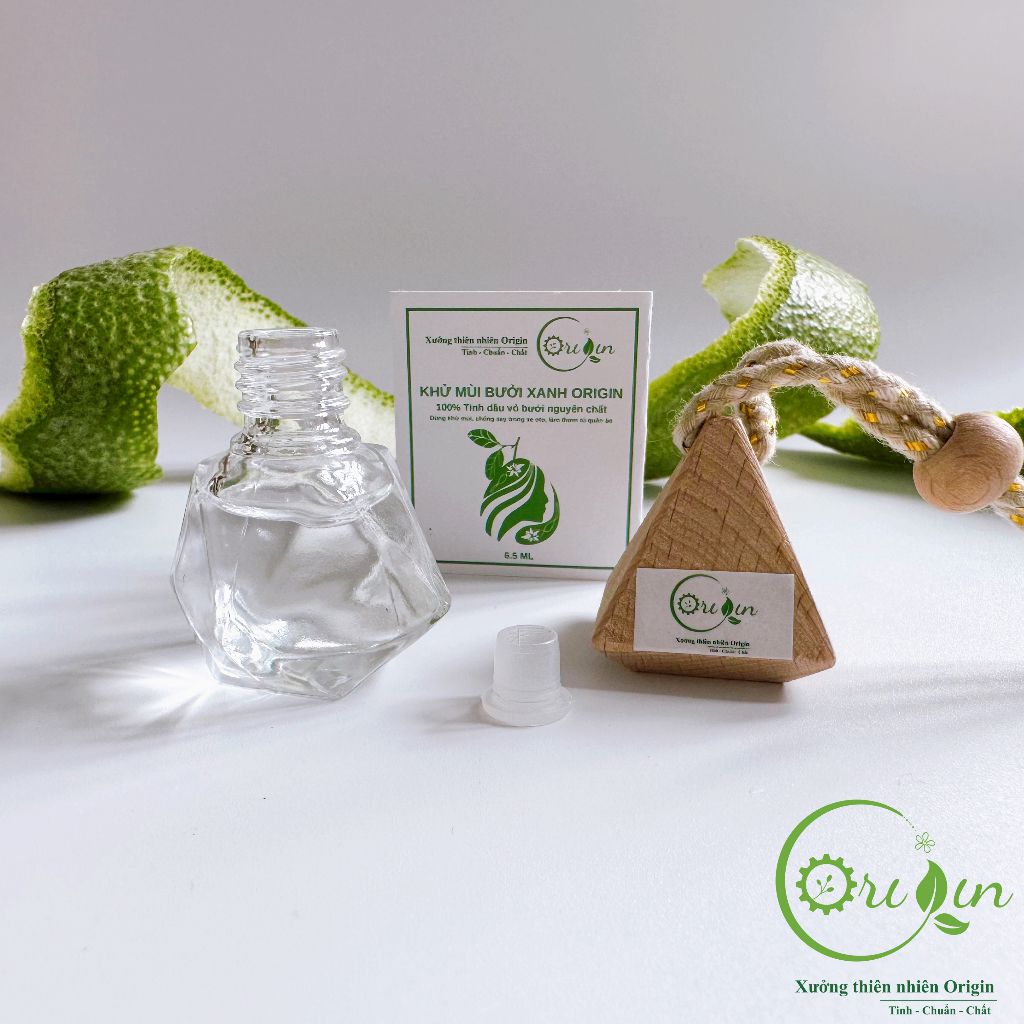Tinh dầu treo xe khử mùi oto, chống say xe - Khử mùi bưởi xanh Origin 6.5ml