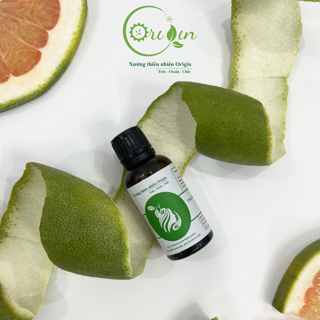 Tinh dầu bưởi xanh Origin nguyên chất 100% ngăn rụng, kích mọc tóc tự nhiên [Kiểm nghiệm]-30ml dùng trong 4 tháng