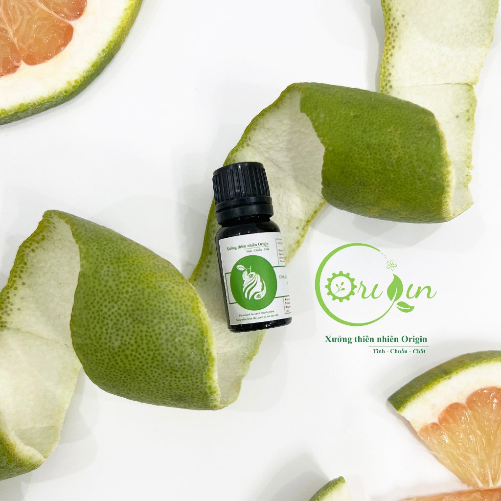 Tinh dầu dưỡng tóc bưởi xanh Origin nguyên chất 100% ngăn rụng, kích thích mọc tóc [Kiểm nghiệm GC-MS]-10ml