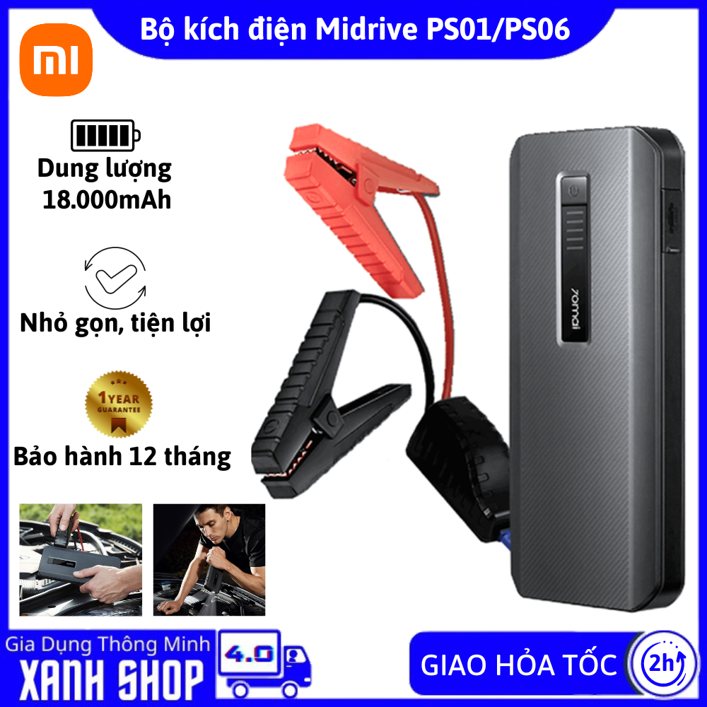 Bộ kích điện bình ắc quy xe ô tô Xiaomi 70mai Midrive PS01/PS06, Dung ...