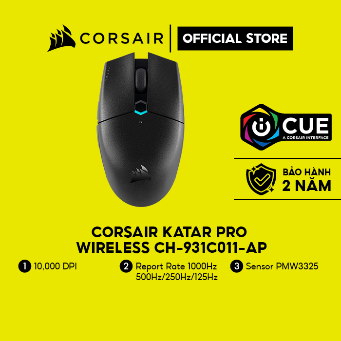 [Mã ELCL7 giảm 7% đơn 300K] Chuột Corsair Katar PRO Wireless CH-931C011-AP