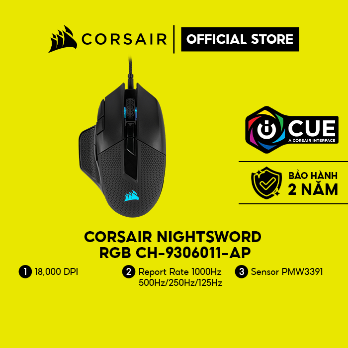 [Mã ELCL7 giảm 7% đơn 300K] Chuột Corsair Nightsword RGB CH-9306011-AP
