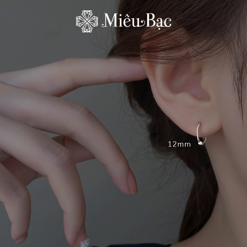 Ảnh Khuyên tai bạc nữ Miêu Bạc xoắn lò xo basic chất liệu bạc s925 thời trang phụ kiện trang sức B400393 1