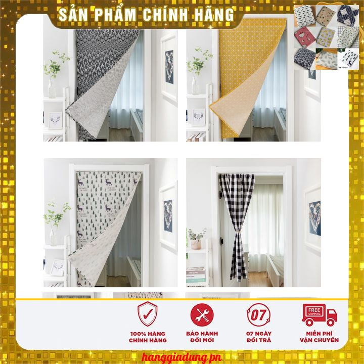 Rèm dán cửa vải canvas MAY MÉP ngăn lối đi siêu đẹp VP298 | Shopee Việt Nam