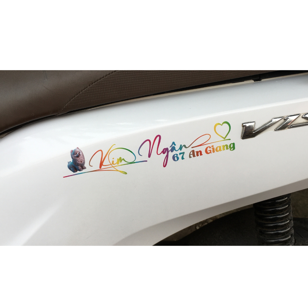 In Chữ Dán Xe Theo Tên Khách Hàng :Bấm Xem Video Siêu Phẩm Mẫu Kí Đẹp 2022  - Decal Tem Xe Máy - Logo Xe Máy - Hình Dán | Shopee Việt Nam