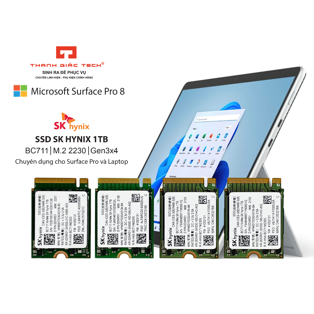 Ổ Cứng SSD 2230 Chuyên Dùng Cho Surface Pro SK Hynix BC711 M.2