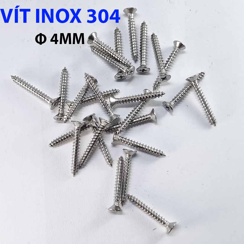 Vít inox 304 -20mm | Ốc vít inox chống gỉ sét - Không hút nam châm ...