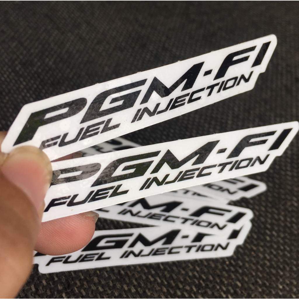 Bộ 2 Tem chữ PGM FI chữ đen nền trong suốt. Decal dán mọi dòng xe Honda phun xăng điện tử. Cực kì sắc nét, chống nước