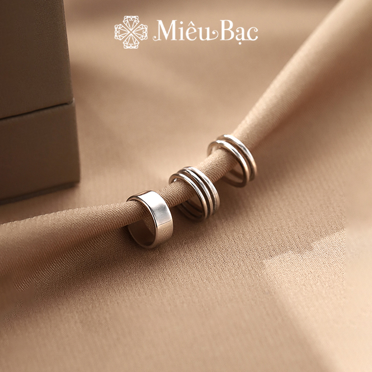 Ảnh Khuyên tai kẹp vành cá tính Miêu Bạc bông tai bạc nữ trơn basic chất liệu bạc S925 thời trang phụ kiện trang sức B400359 3