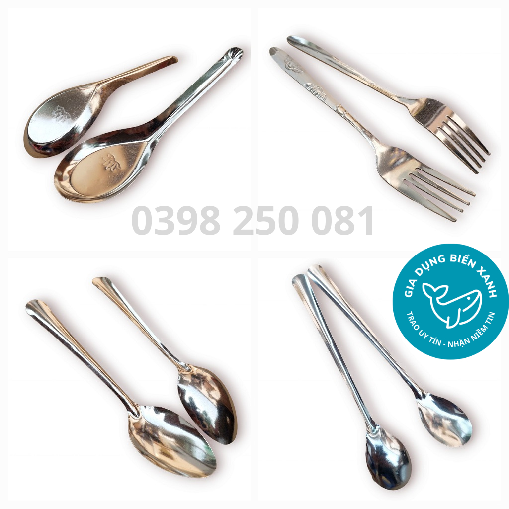 [Combo 10] Muỗng inox muỗng ăn cơm canh, muỗng ca phê - Nĩa thìa inox ...