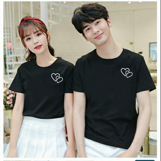 Áo cặp nam nữ, áo phông cặp in hình nhịp tim dễ thương chất cotton không bong tróc ( GIÁ 1 ÁO )