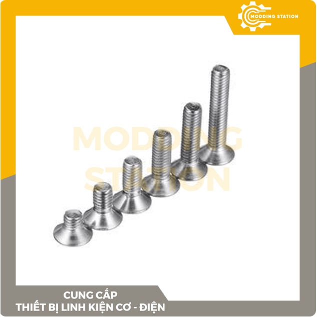 Ốc lục giác đầu phẳng inox 304 size M2.5x40, 35, 30, 25, 22, 20, 18, 16 ...