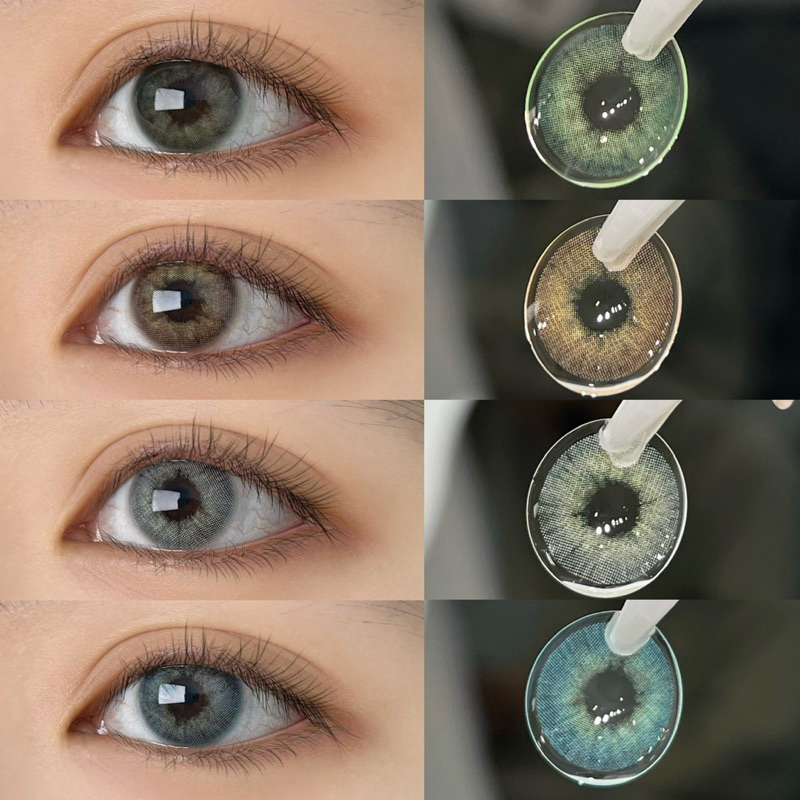 Kính áp tròng AVA BLUE xanh biển tây áp tròng không giãn 1 tháng | Spring Lens