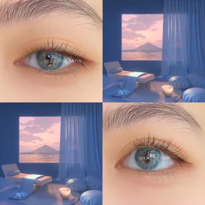 Kính áp tròng AVA BLUE xanh biển tây áp tròng không giãn 1 tháng | Spring Lens