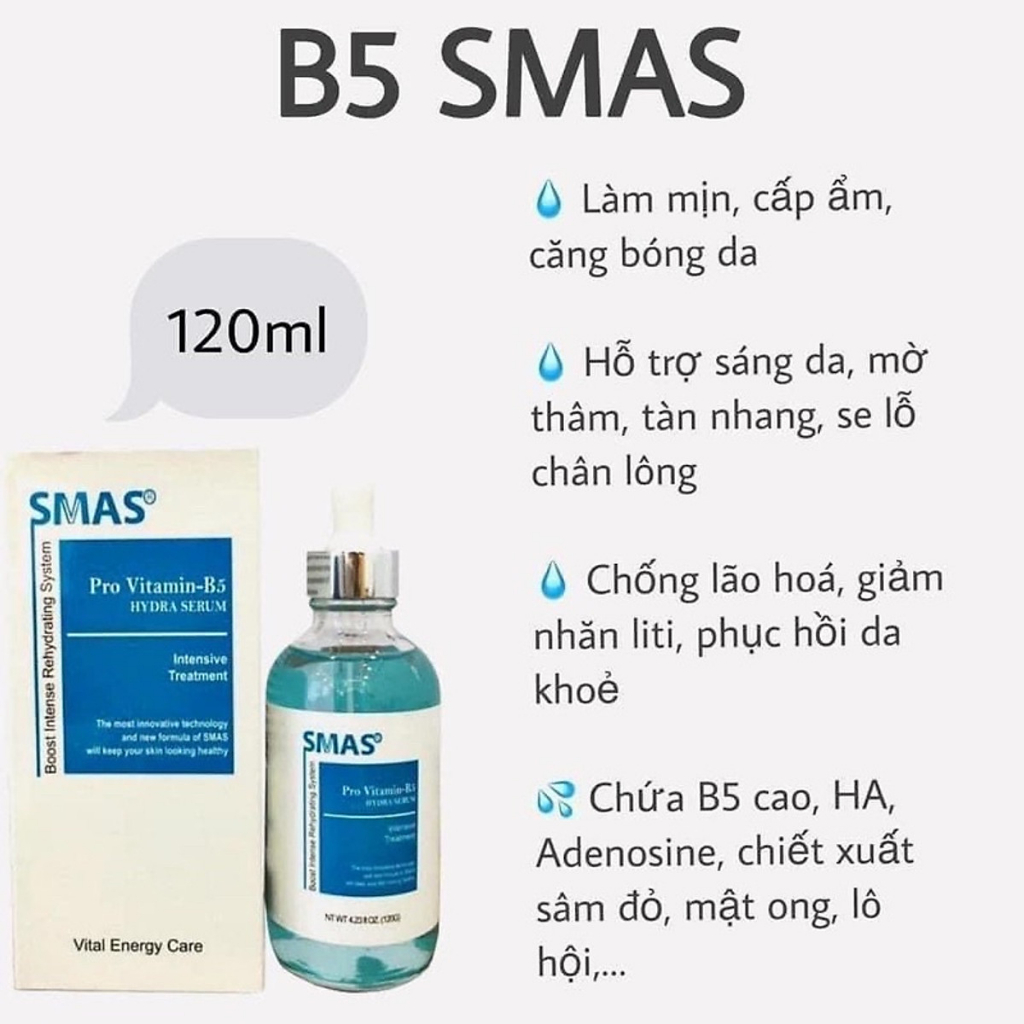 Tinh Chất SMAS Pro Vitamin B5 Hydra Serum Phục Hồi Và Cấp Ẩm 120g