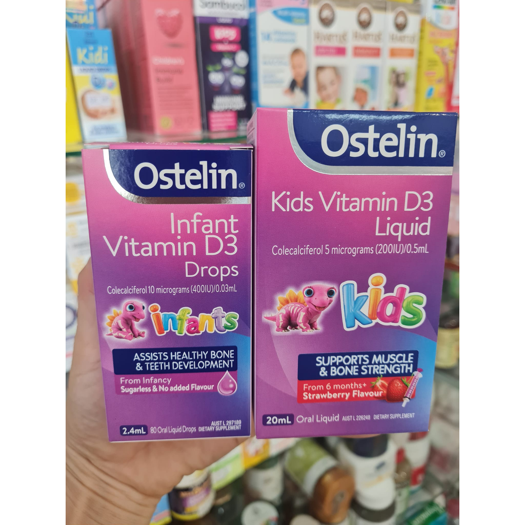 Vitamin D3 (Austrlia) Ostelin kid liquid 20ml và Ostelin Infant Drop 2