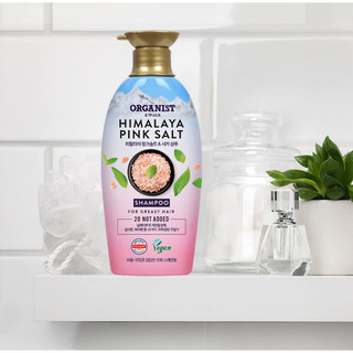 Dầu Gội Tẩy Da Chết Muối Hồng Himalaya Organist 500ml, Elastine Oganist Himalaya Pink Salt Scalp Scaling Shampoo