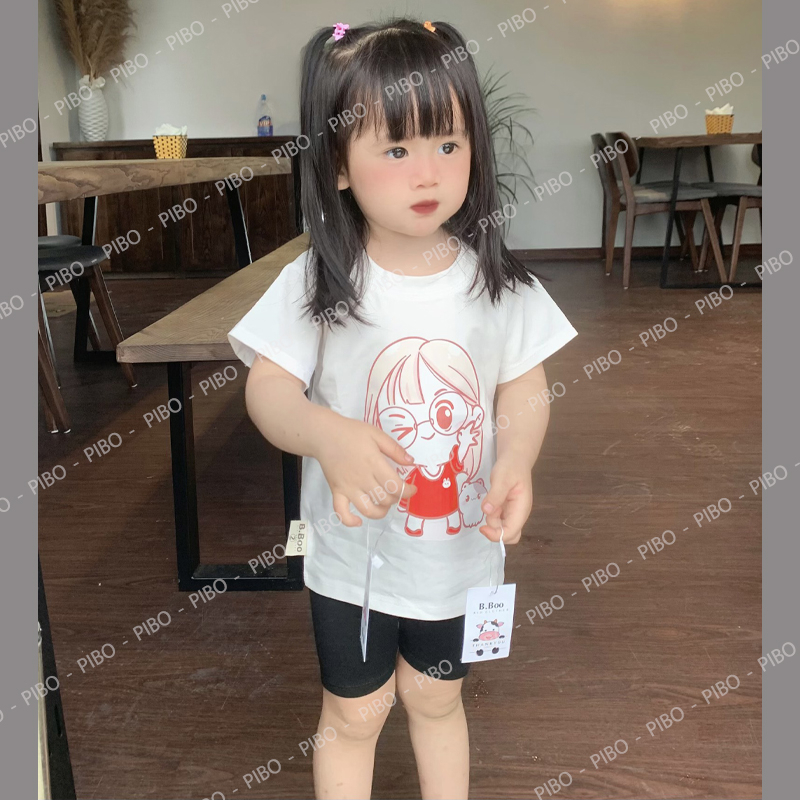 Ảnh Áo Phông Bé Gái IN Hình Dễ Thương,Co Dãn 4 Chiều, Thoáng Mát, Dễ Phối Đồ - BabyBoo - PiBo Store-CTCT 2
