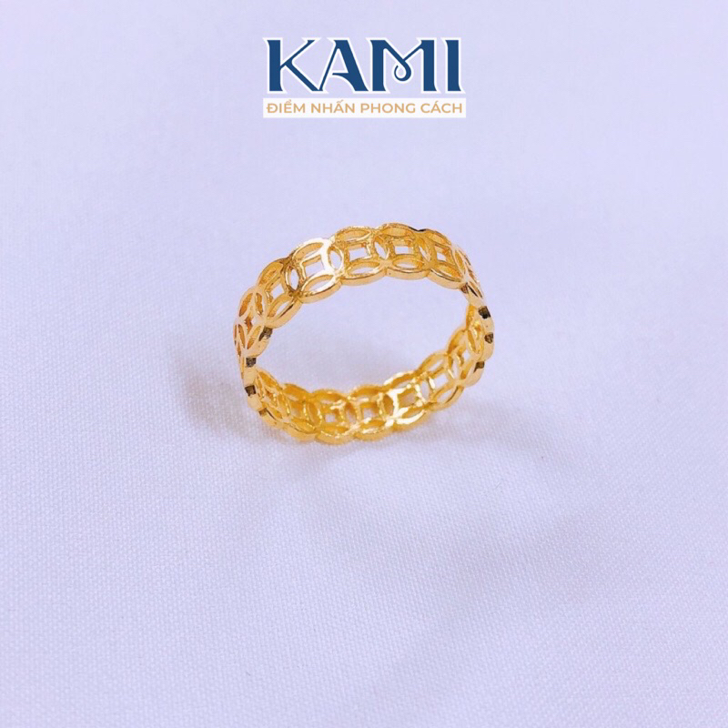 Nhẫn kim tiền nam nữ Kami trang sức sỉ KT6