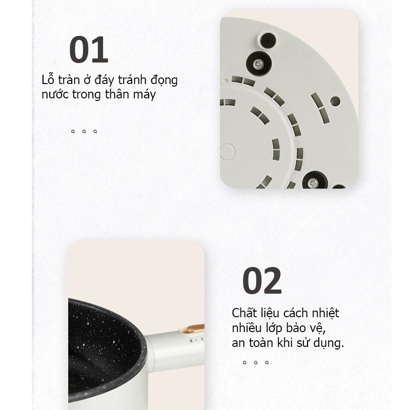 Product image Chảo điện chảo chống dính Xiaomi Qcooker CR-DZG1201 có 2 mức điều chỉnh nhiệt, công suất 1000W, lớp chống dính siêu bền 9