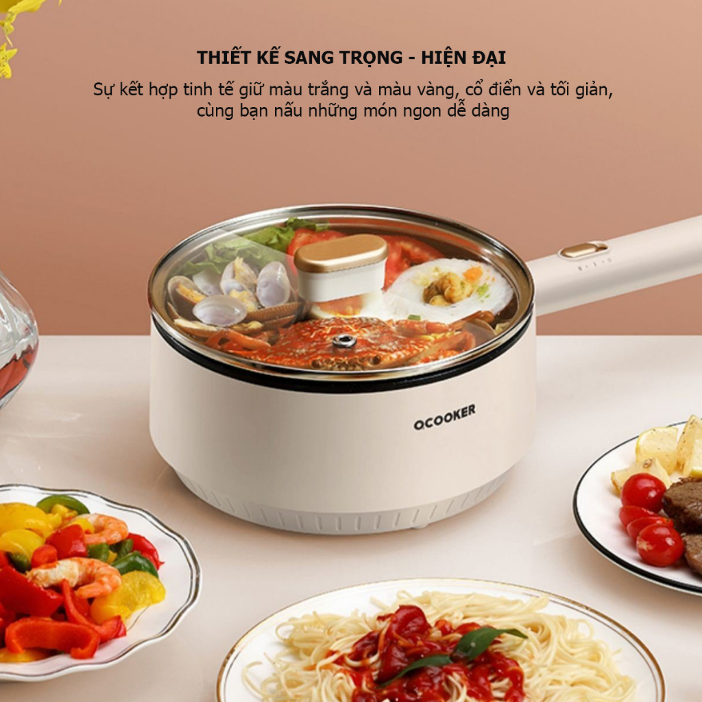 Product image Chảo điện chảo chống dính Xiaomi Qcooker CR-DZG1201 có 2 mức điều chỉnh nhiệt, công suất 1000W, lớp chống dính siêu bền 3