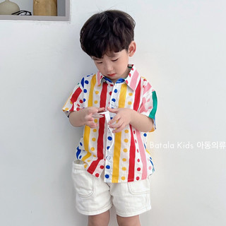 Áo sơ mi cộc tay cho bé trai Batala kids, Sơm mi mùa hè đi biển cho bé hoạ tiết sinh động dễ thương 10- 22kg SM-HOATIE
