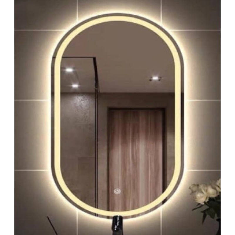 Gương treo tường đèn led 3 màu, Gương nhà tắm đèn led siêu sang