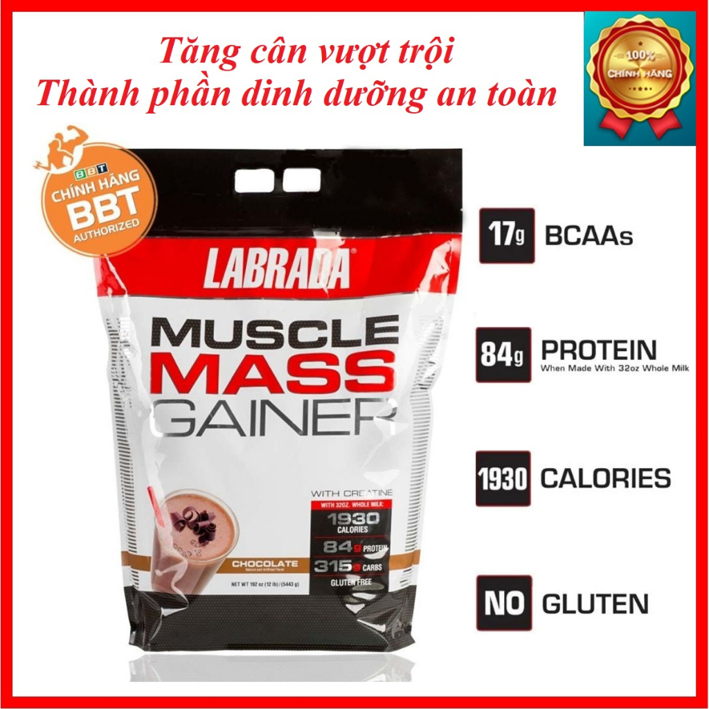 Labrada Muscle Mass Gainer 5,45kg [Chính hãng] - Sữa Tăng Cân, Tăng Cơ ...