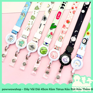 [Sẵn VN - Hỏa Tốc] Dây Đeo Thẻ 45cm Kèm Tơrua Kéo Rút Sử Dụng Móc Bao Đựng Thẻ Nhân Viên Phong Cách Nhân Vật Hoạt Hình