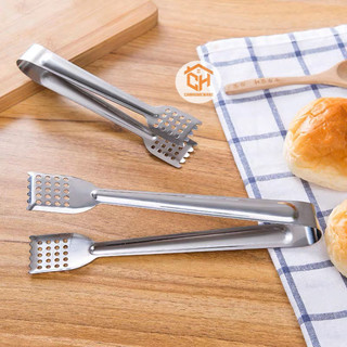 Kẹp Inox Gắp Thức Ăn, Đồ Nướng, Chiên Rán - Dụng Cụ Gắp Đồ Nóng Gắp Đá Cam Homeware
