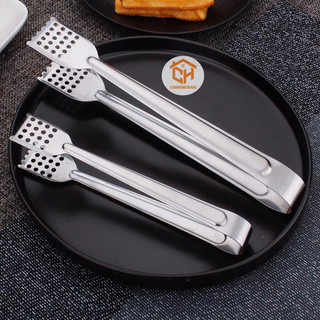 Kẹp Inox Gắp Thức Ăn, Đồ Nướng, Chiên Rán - Dụng Cụ Gắp Đồ Nóng Gắp Đá Cam Homeware