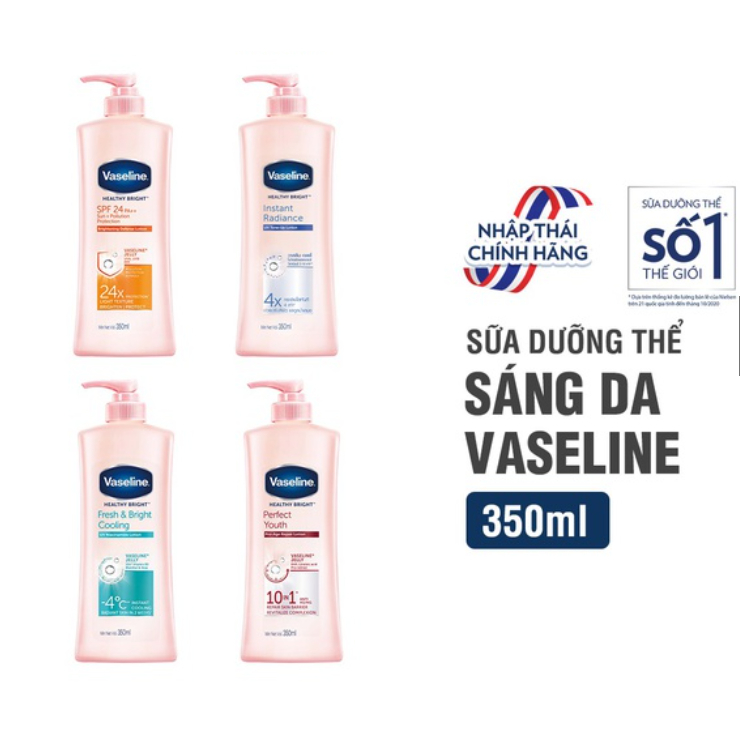 Sữa dưỡng thể da sáng tức thì Vaseline 200ml ~ 350ml/chai