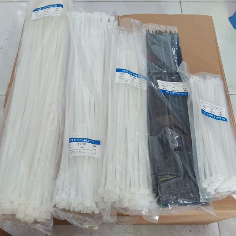Dây rút nhựa trắng đen 100mm-500mm | Shopee Việt Nam