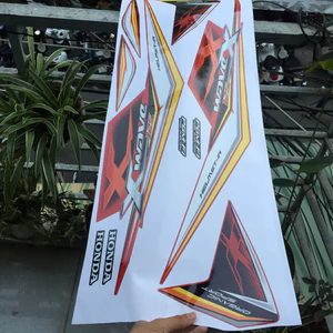 Tem WAVE RSX 2008. Dán xe màu đỏ. Cao cấp chống nước không bay màu