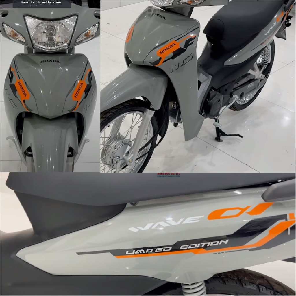 Tem WAVE A 2017, Xe 110 Decal cao cấp, tách nền dán lên mọi màu xe. Không bay màu, chống nước